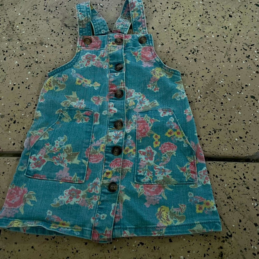 Crossed strap Jean dress